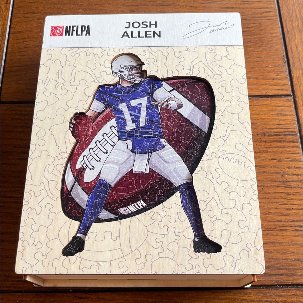Josh Allen ICONIC NFLPA Wooden Puzzle Like New Buffalo Bills 17